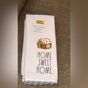 NWT Rae Dunn Home Sweet Home Kitchen Towels Set of 3 GINGERBREAD Christmas